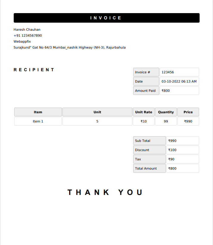 How To Generate Digital Invoice PDF In Laravel Demo How To Generate Digital Invoice PDF In Laravel Demo